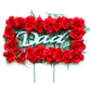 Red DAD Floral Pillow