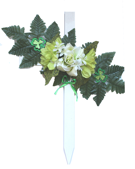 St. Patrick's Day Floral Mix Cross