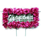 Mauve GRANDMA Floral Pillow
