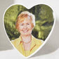 Personalized Ceramic Headstone Photo - Heart