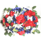 Large Red, White & Blue Floral Mix Spray