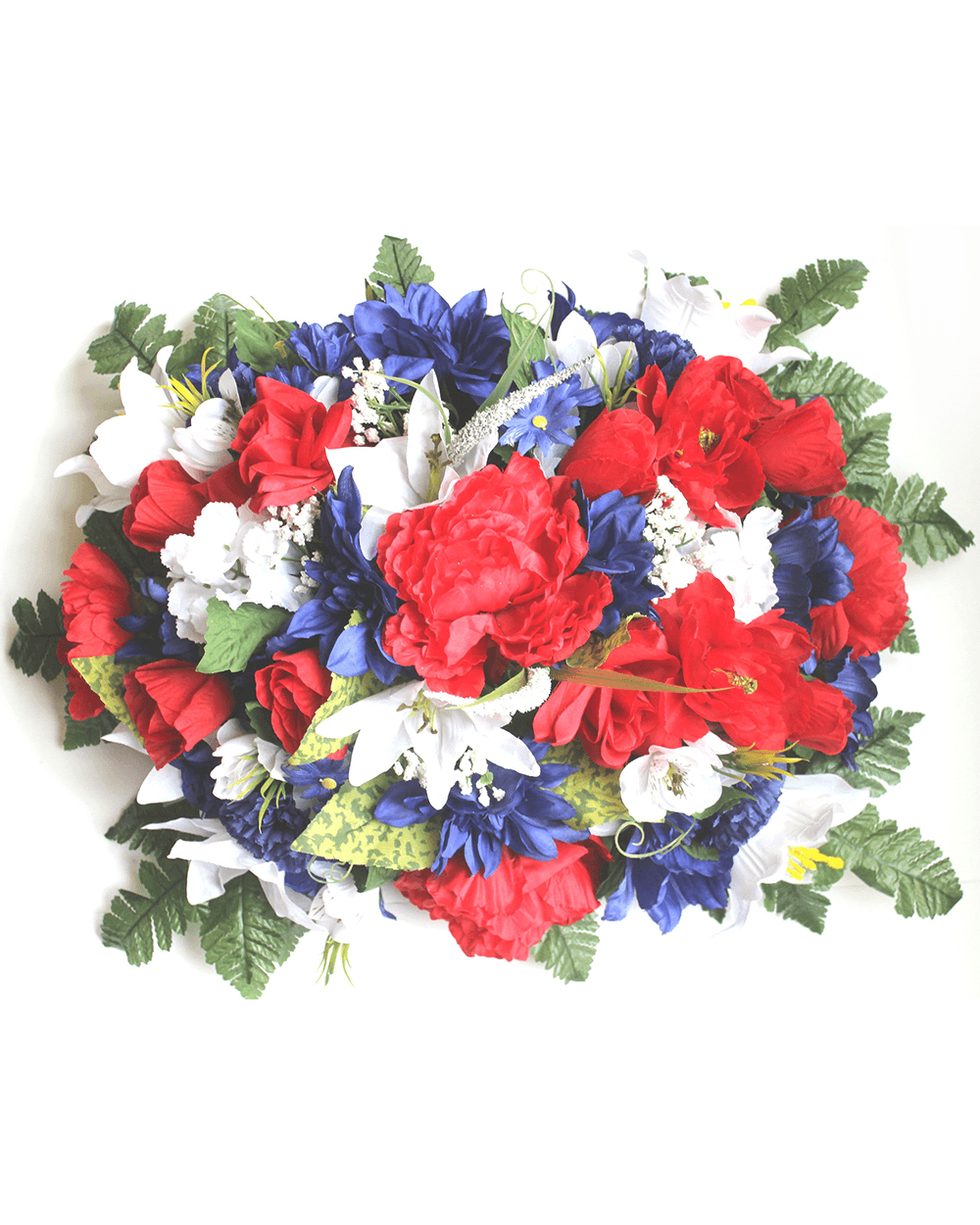 Large Red, White & Blue Floral Mix Spray