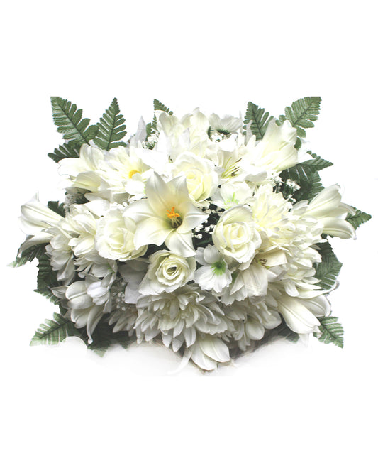 Large White Floral Mix Spray