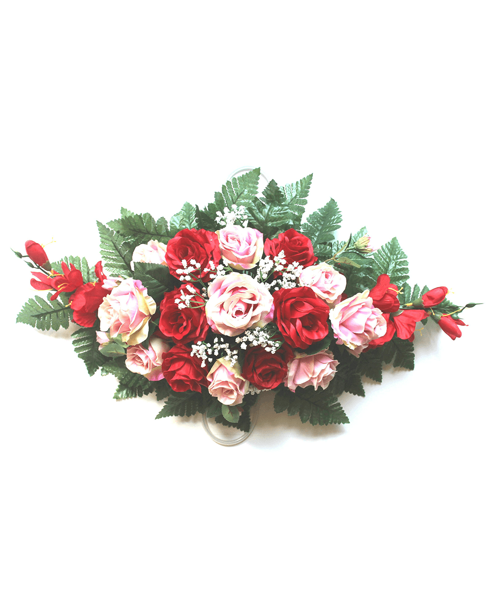 Standard Red & Pink Rose Floral Spray