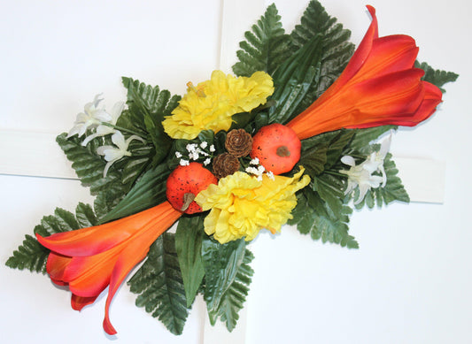 Pumpkin Fall Floral Mix Cross