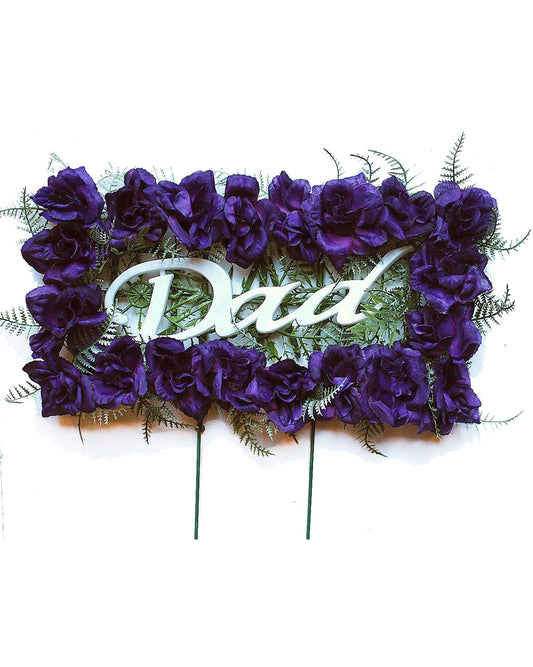 Deep Purple DAD Floral Pillow