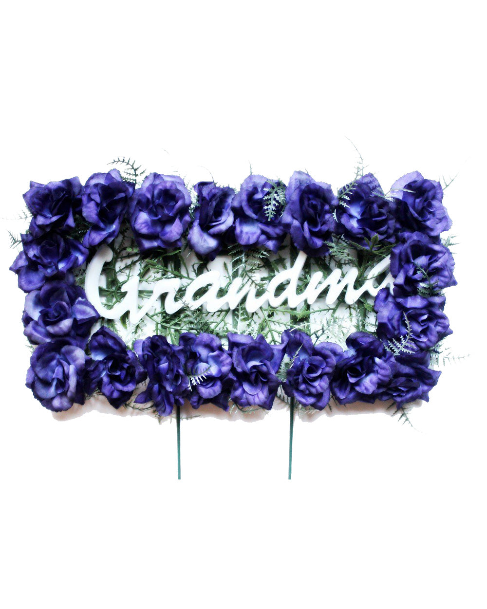 Deep Purple GRANDMA Floral Pillow