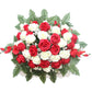 Large Red & White Rose Floral Spray