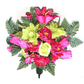 Pink & Kiwi Green Spring Mix FORWARD-FACING Vase