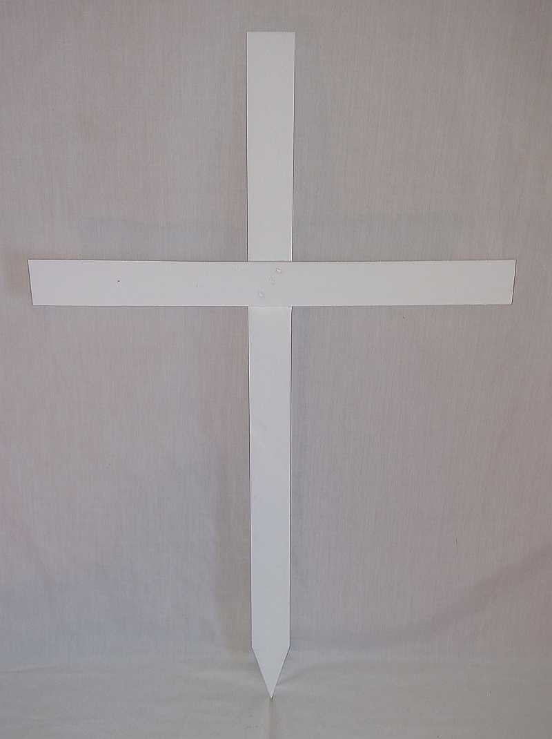 plain white cross for memorials